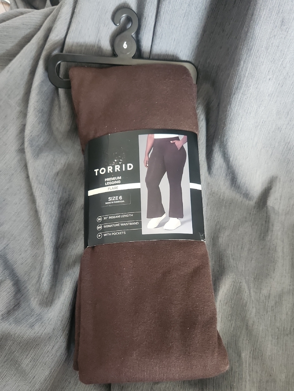 torrid Women's Flare Premium Legging Pants - Dark Brown